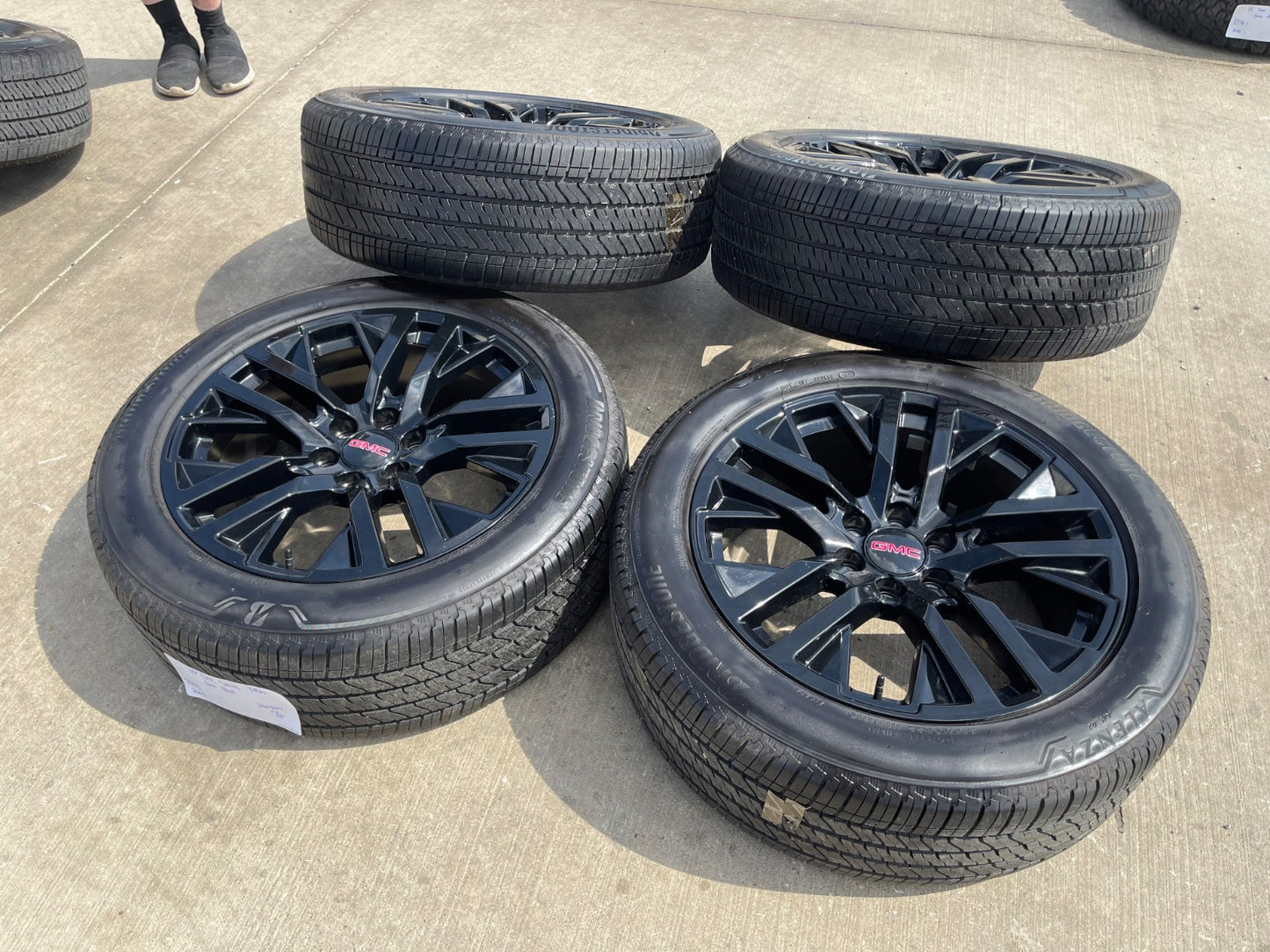 22" GMC Yukon Sierra OEM Chevy Silverado Tahoe 5903 wheels rims BRIDGESTONE SET