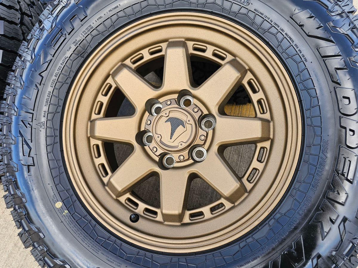 17" 4Runner Toyota Tacoma OEM BRONZE wheels rims FJ FALKEN WILDPEAK A/T4 NEW
