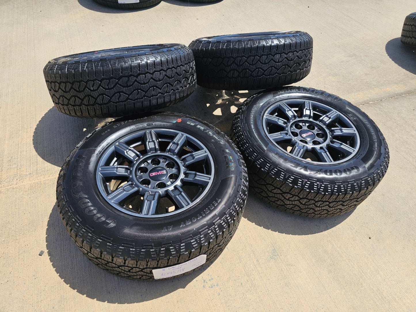 18" GMC Sierra AT4X Chevy Silverado OEM 14131 wheels rims SET GOODYEAR A/T NEW