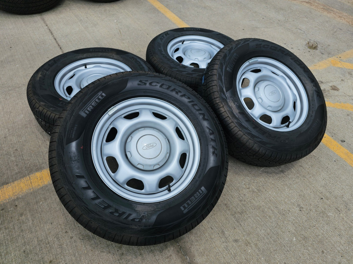 17" Ford F-150 OEM rims wheels 3857 tires steel 2023 2024 2025 PIRELLI A/T NEW