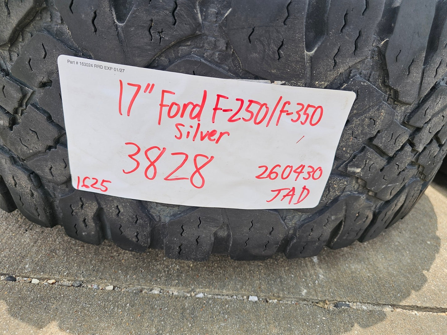 17" Ford F-250 F-350 OEM 3828 wheels rims tires GOODYEAR R/T 33"