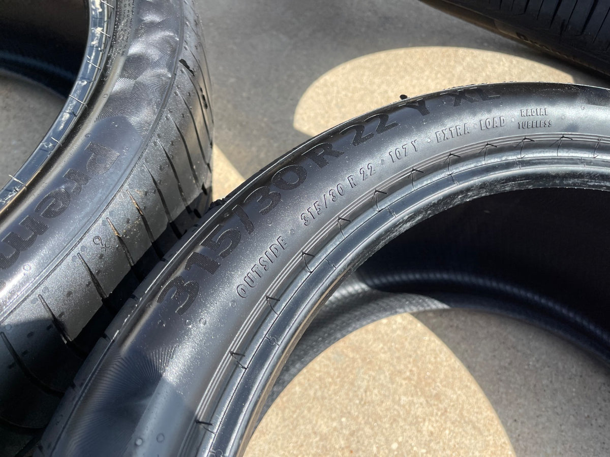 (2) 275/35/22 + (2) 315/35/22 Continental Premium Contact 6 104Y XL tires