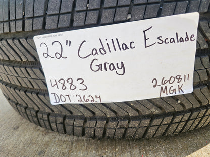 22" Cadillac Escalade V Platinum OEM 4883 95479 wheels rims V LOGO SET