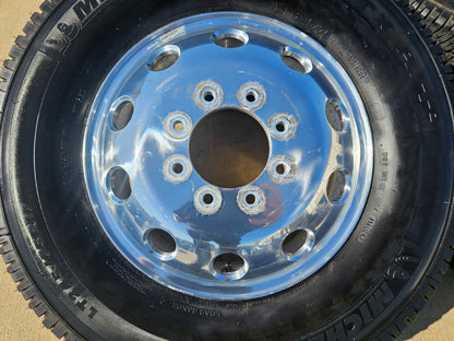 17" Dodge Ram 3500 DUALLY OEM wheel rim 2414 2415 ALCOA 8x165 SET MICHELIN
