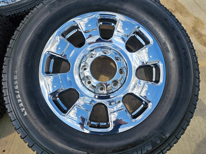20" Ford F-250 F-350 OEM 10295 25085 10552 chrome wheels rims SET NEW MICHELIN