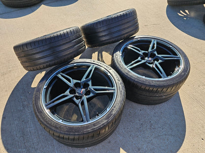19" + 20" Chevy Corvette C8 OEM 14007 14008 wheels rims MICHELIN