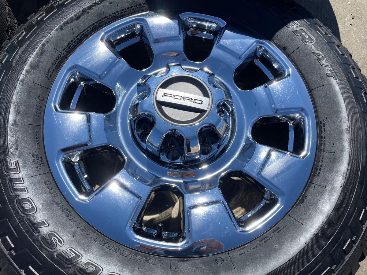 20" Ford F-250 F-350 OEM 10295 25085 10552 chrome wheels rims BRIDGESTONE SET