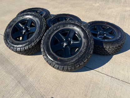 17" Jeep Gladiator BLACK OEM wheels rims 9235 Wrangler 2023 2024 2025 NEW