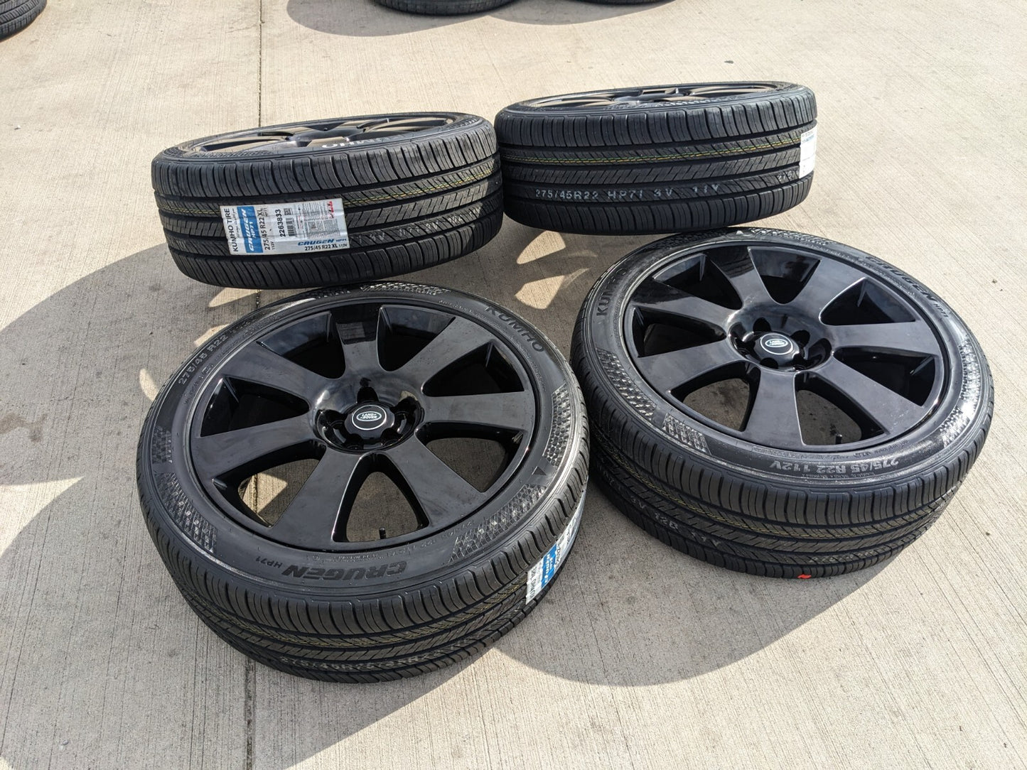 22" Land Rover Range OEM wheels rims black 72249 tires NEW