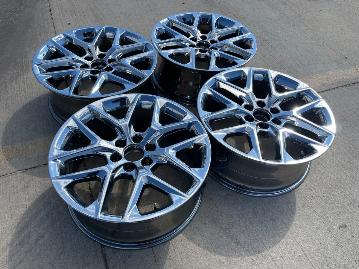 22" GMC Yukon Sierra DENALI OEM 14078 wheels rims CHROME 2025 2026 2027 SET NEW