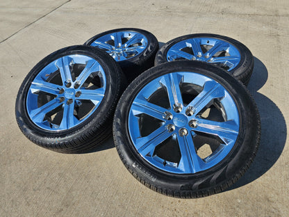 22" GMC Yukon Tahoe Chevy OEM CHROME wheels rims Silverado 5667 tires