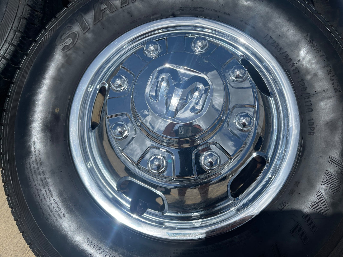 17" Dodge Ram 3500 Dually Laramie 8x200 wheels rims 2703 2704 OEM SET
