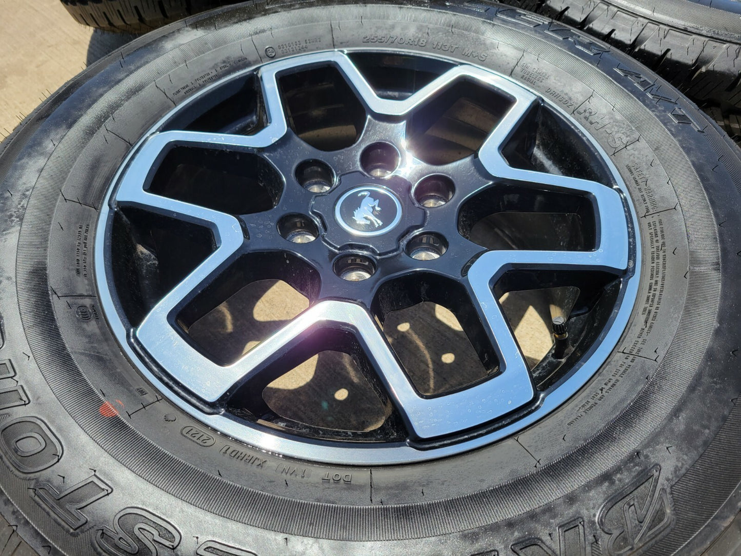18" Ford Bronco wheels rims black 95213 Ranger tires tires BRIDGESTONE A/T