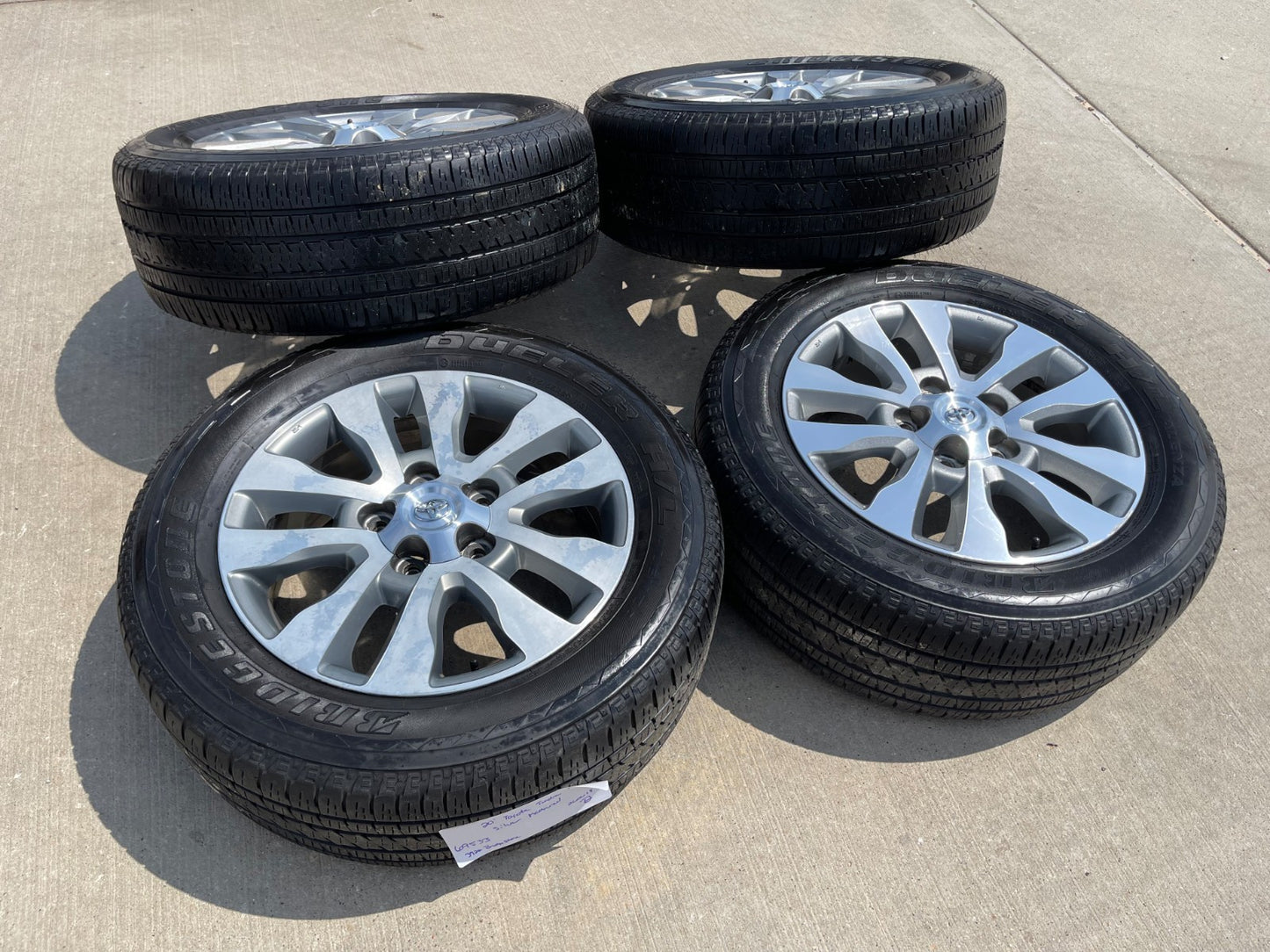 20" Toyota Tundra PLATINUM OEM 69533 SET wheels rims 5x150 tires BRIDGESTONE