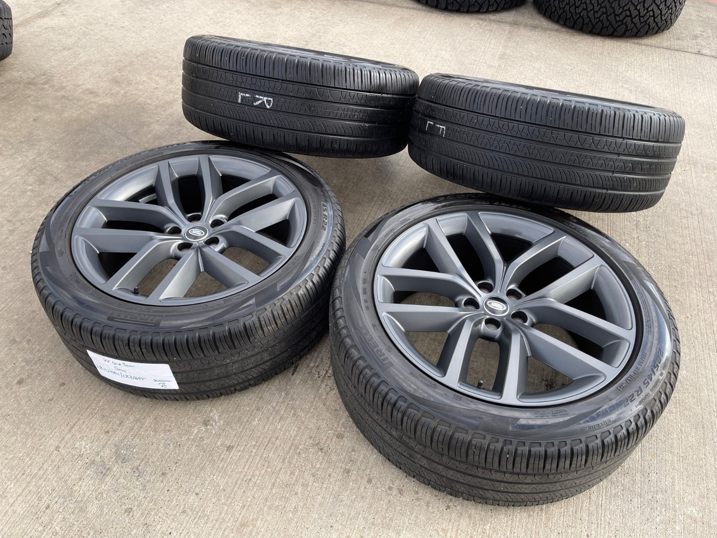 22" Land Rover DEFENDER OEM wheels rims 72385 Range tires GRAY 2023 2024 2025