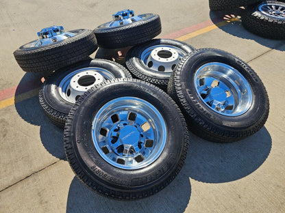 18" GMC Sierra 3500 DENALI Dually rims wheels OEM 14127 14129 8x210 MICHELIN NEW