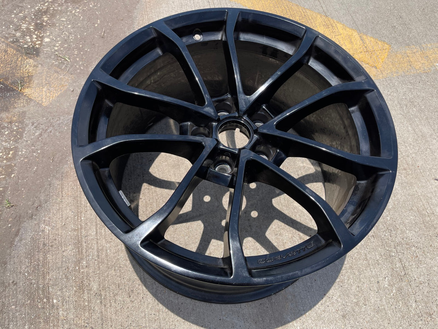 19x10 19" Chevy Corvette STINGRAY C7 OEM wheel rim 5542 5779 black FRONT