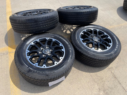 18" Toyota Tundra TRD OEM black wheels rims 75273 Sequoia SET MICHELIN