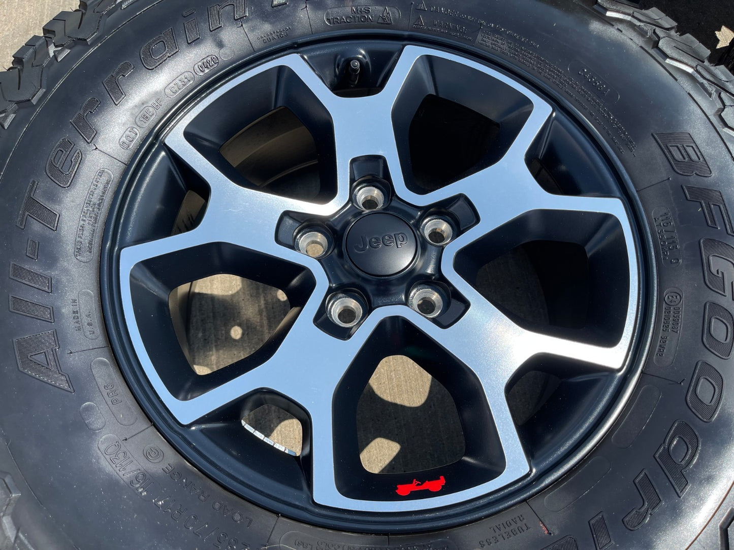17" Jeep Wrangler Rubicon OEM 9218 wheels rims Gladiator BRIDGESTONE A/T NEW