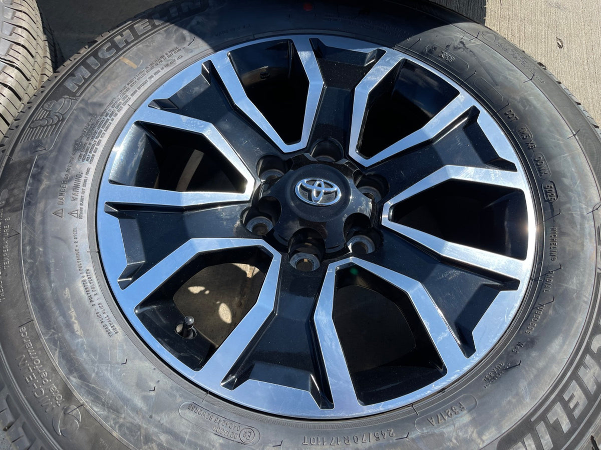 17" Toyota Tacoma 4Runner OEM 75259 wheels rims black TRD FJ SET MICHELIN NEW