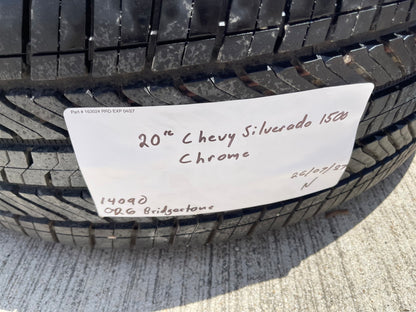 20" Chevy Tahoe Silverado OEM 14090 95417 wheels rims SET BRIDGESTONE NEW 2026
