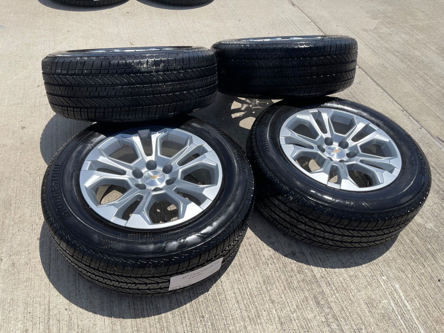 20" Chevy Tahoe Silverado OEM 14090 95417 wheels rims SET BRIDGESTONE NEW 2026