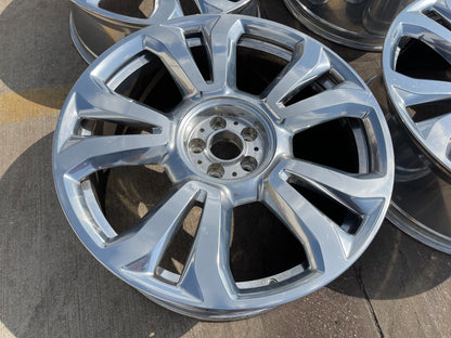 22" Rolls Royce Cullinan OEM POLISHED wheels rims 5x112 tires SET