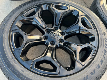 22" Dodge Ram 1500 OEM Laramie rims wheels tires 2685 black NEW