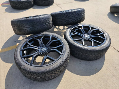 24x9.5 DUB Royalty Black wheels rims tires 6x5.5 6x135 RAM Chevy Tacoma
