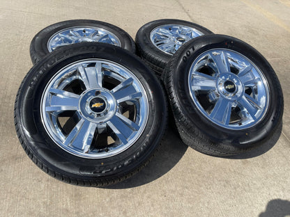 20" Chevy Silverado Tahoe Suburban chrome OEM 5416 wheels rims tires SET