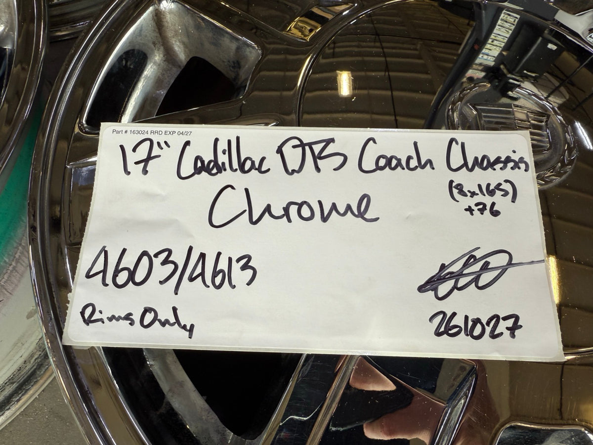 17" Cadillac DTS OEM 4603 4613 wheels rims Hearse Limousine CHROME SET