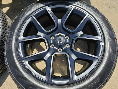 22" Dodge Ram 1500 OEM LIMITED Laramie 2725 2684 wheels rims black 2024 2025 NEW
