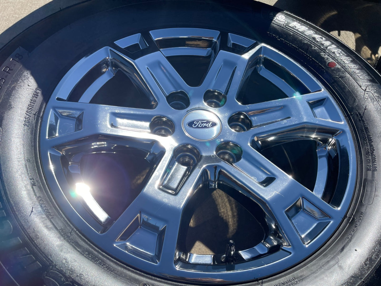 18" Ford F-150 Expedition OEM 10343 chrome rims wheels 2024 2025 2026 MICHELIN