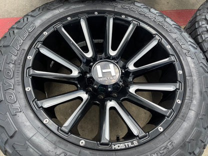 22x10 22" Hostile H123 Typhoon wheels rims 8x165 8x6.5 Chevy GMC Ram 2500 3500
