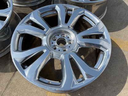 22" Rolls Royce Cullinan OEM POLISHED wheels rims 5x112 tires SET
