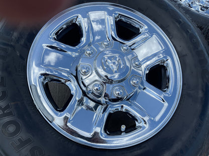 18" Dodge Ram 2500 3500 STEEL chrome OEM 2473 wheels rims SET FIRESTONE