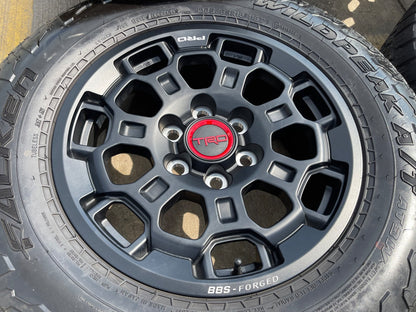 18" Toyota Tundra TRD BBS FORGED OEM black 95458 wheels rims Sequoia FALKEN A/T3
