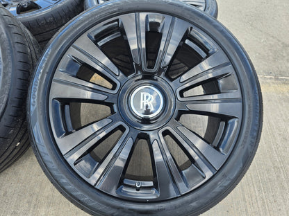 21" Rolls Royce Wraith Ghost Dawn SHADOW OEM black wheels rims 5x120 tires