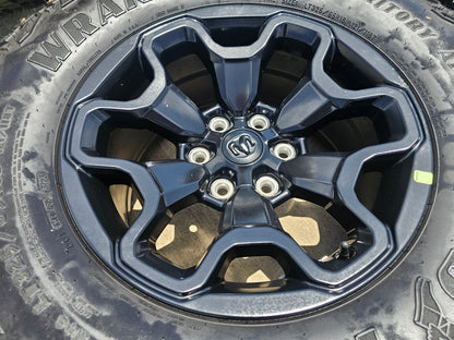 18" Dodge Ram 1500 TRX RHO Black OEM 66002 wheels rims TERRITORY M/T 35"