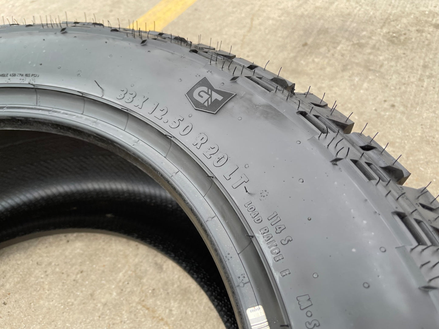 (1) 33x12.5x20 General Grabber A/TX tire 35x12.50R20 114S LT 10 PLY LRE M+S NEW