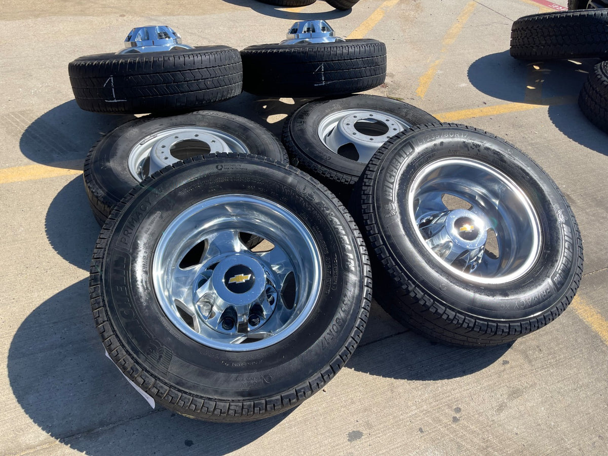 17" Chevy Silverado GMC Sierra 3500 Dually rims wheels SET OEM 5519 5520 8094