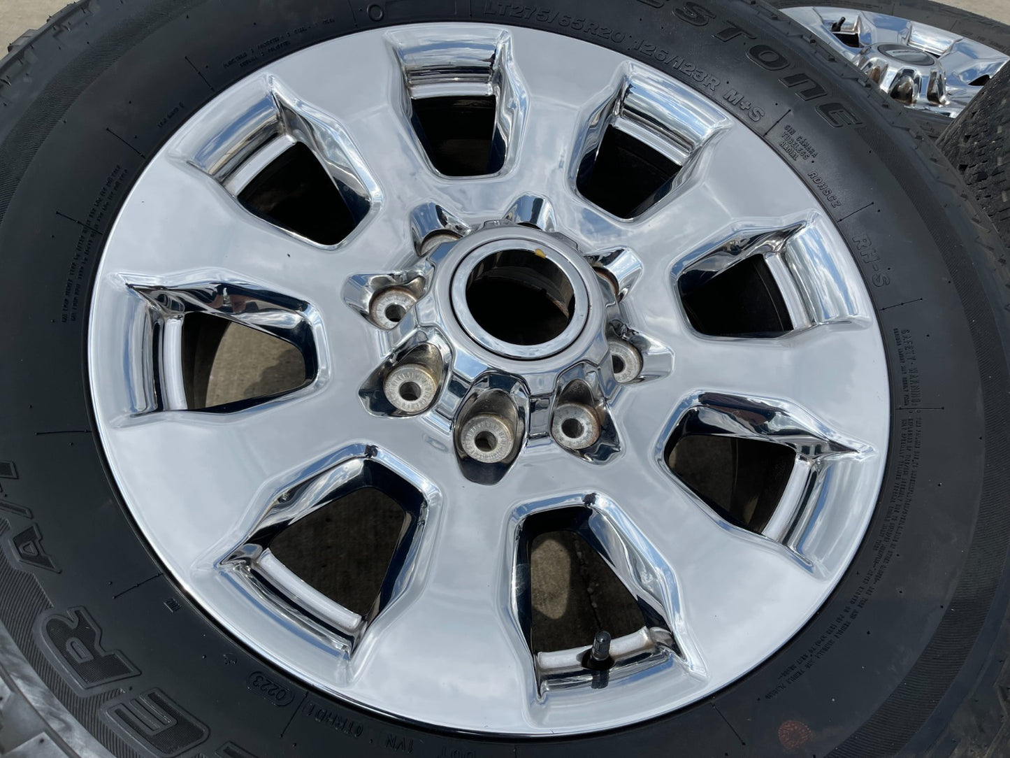20" Ford F-250 King Ranch Lariat OEM 10100 rims wheels CHROME BRIDGESTONE