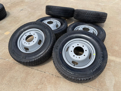 (6) 17" Ford F-350 Dually OEM rims wheels 3615 99016 tires SET MICHELIN A/T NEW