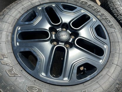 17" Jeep Cherokee wheels OEM rims Compass Renegade 9199 black A/T tires
