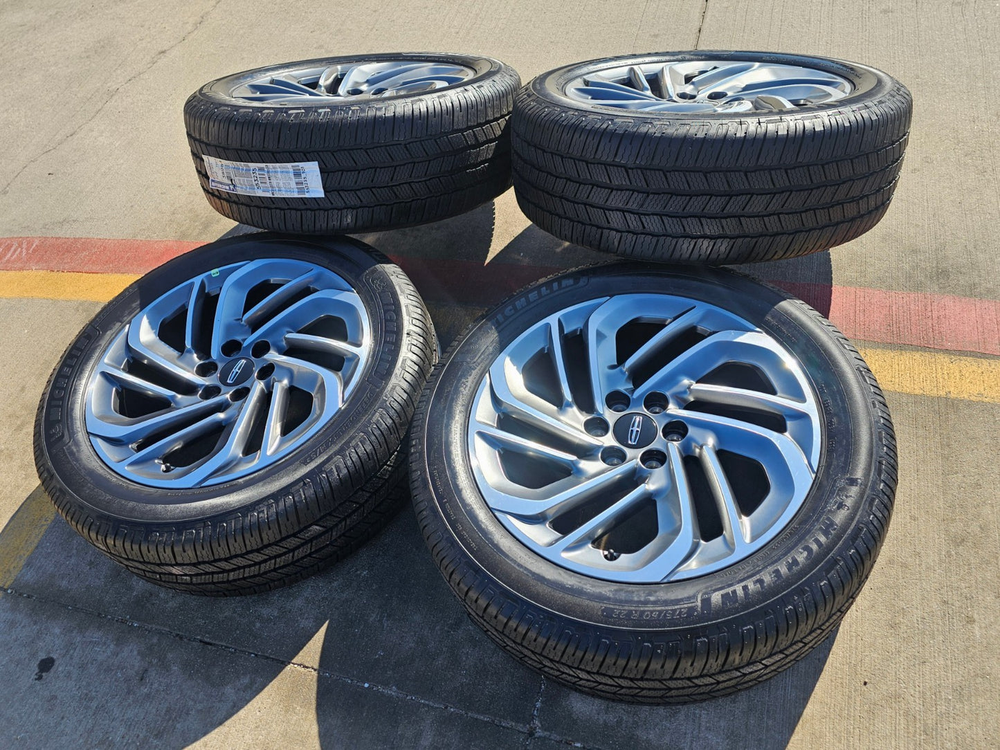 22" Lincoln Navigator OEM 94225 rims wheels BLACK LABEL 2025 2026 MICHELIN NEW
