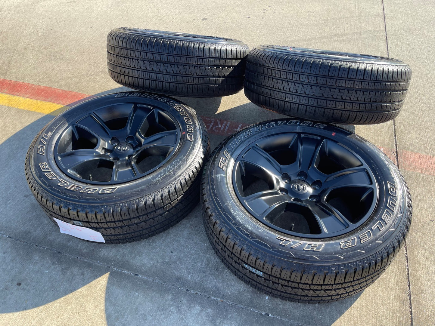 20" Dodge Ram 1500 OEM LIMITED Black 2676 2723 wheels rims BRIDGESTONE NEW