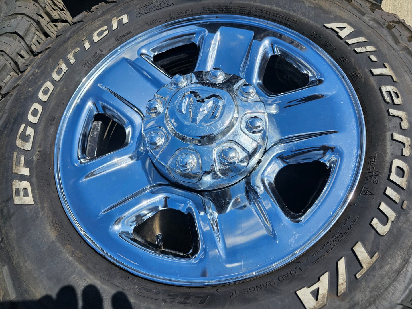18" Dodge Ram 2500 3500 STEEL chrome OEM 2473 wheels rims SET BFG KO3 A/T