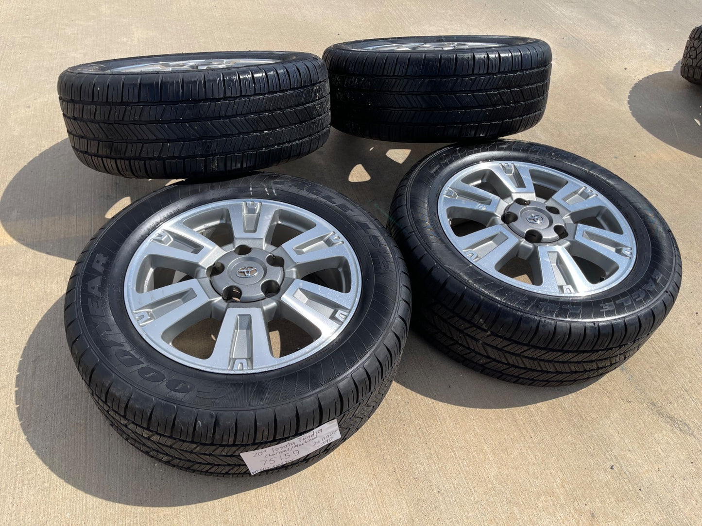 20" Toyota Tundra PLATINUM OEM 75159 SET wheels rims 5x150 tires GOODYEAR