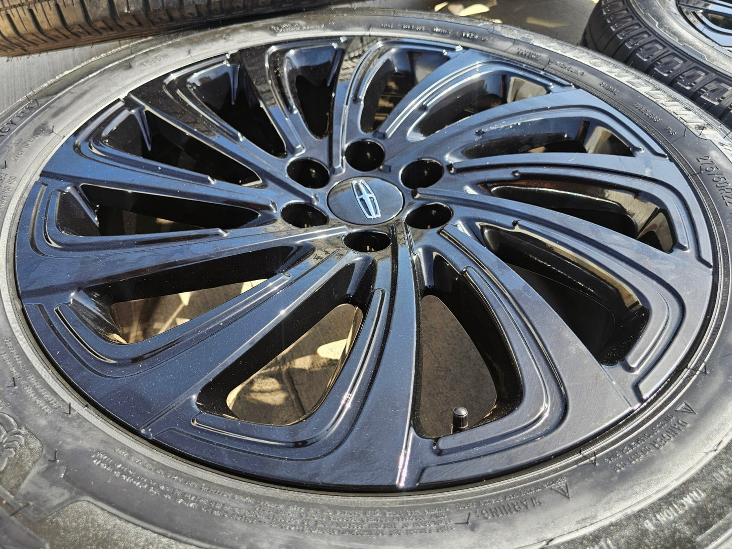 22" Lincoln Navigator OEM 10666 rims wheels BLACK LABEL SET MICHELIN NEW