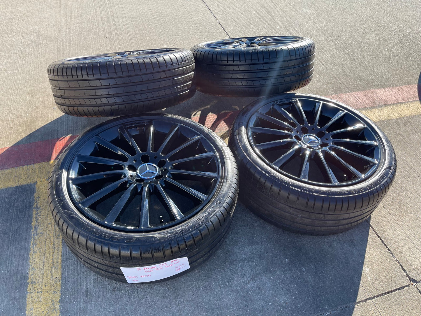 19" Mercedes AMG C E S Class OEM 85450 85451 wheels rims tires PIRELLI